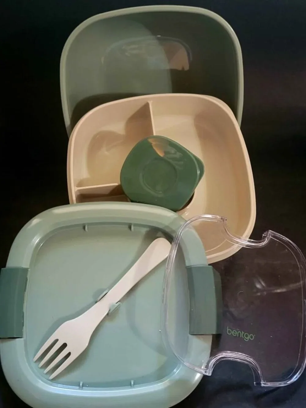Khaki Green Bentgo All-in-One Salad or Snack Lunch Box Container